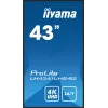 iiyama LH4341UHS-B2 Skaitmeninės signalizacijos ekranas 108 cm (42,5 colio) LCD 500 cd/m² 4K Ultra HD su integruotu procesoriumi Android 8.0 24/7