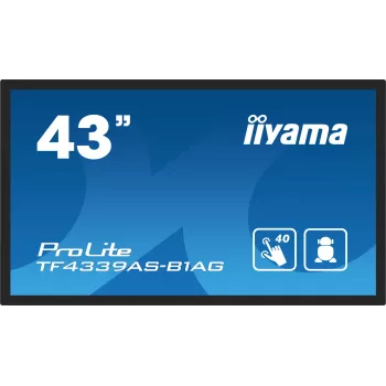 iiyama TF4339AS-B1AG monitor 108 cm (42,5 colio) 3840 x 2160 pikselių 4K Ultra HD LED liečiamas juodas