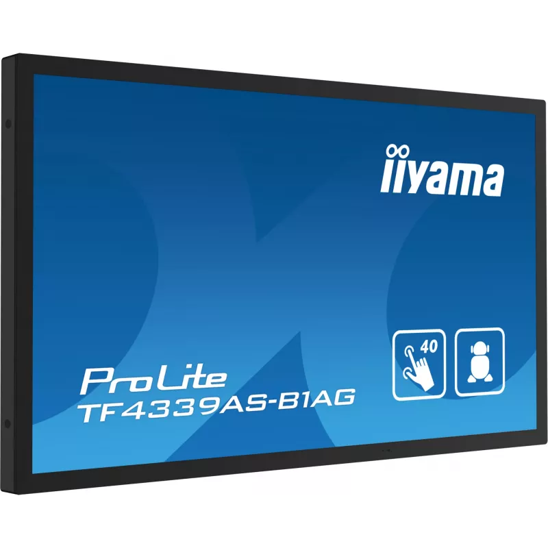 iiyama TF4339AS-B1AG monitor 108 cm (42,5 colio) 3840 x 2160 pikselių 4K Ultra HD LED liečiamas juodas