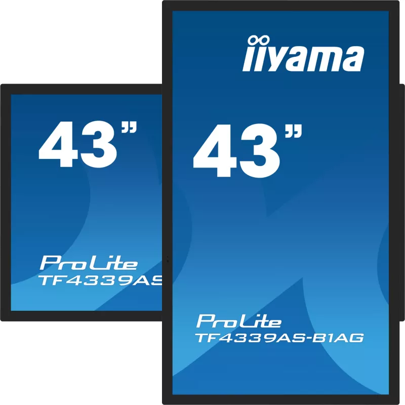 iiyama TF4339AS-B1AG monitor 108 cm (42,5 colio) 3840 x 2160 pikselių 4K Ultra HD LED liečiamas juodas