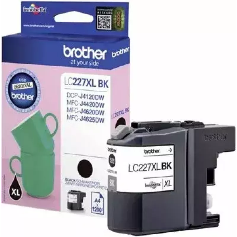 Brother LC-227XLBK rašalinė kasetė 1 vnt. Originali juoda