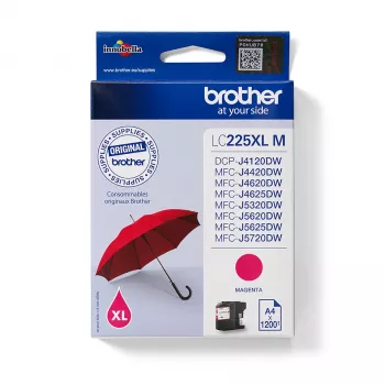 Brother LC225XLM rašalo kasetė 1 vnt. Originali rausvai raudona