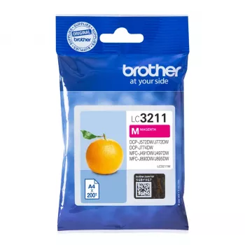 Brother LC3211M original rašalo kasetė, 1 vnt., standartinė išeiga, purpurinė
