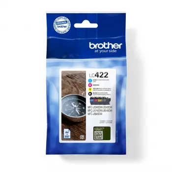 Originalus Brother LC422VAL rašalo kasetės 4 vnt. Juoda, Žydra, Purpurinė, Geltona