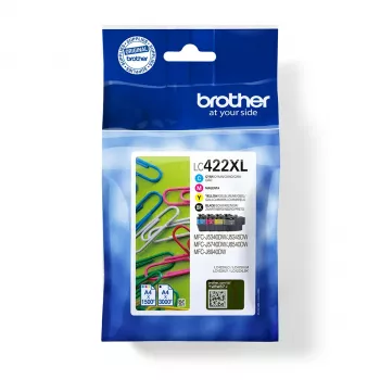 Originalus Brother LC422XLVAL rašalo kasetė 4 vnt. Juoda, Žydra, Purpurinė, Geltona