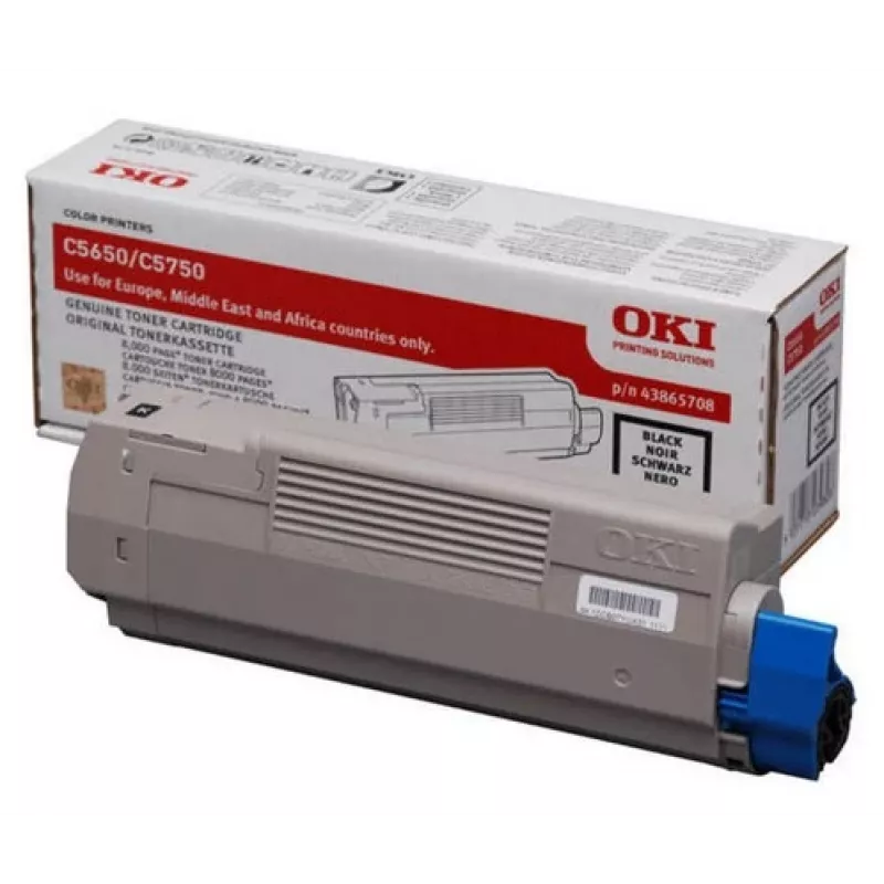 OKI 43865708 Originalus juodas tonerio kasetė - 8000 puslapių