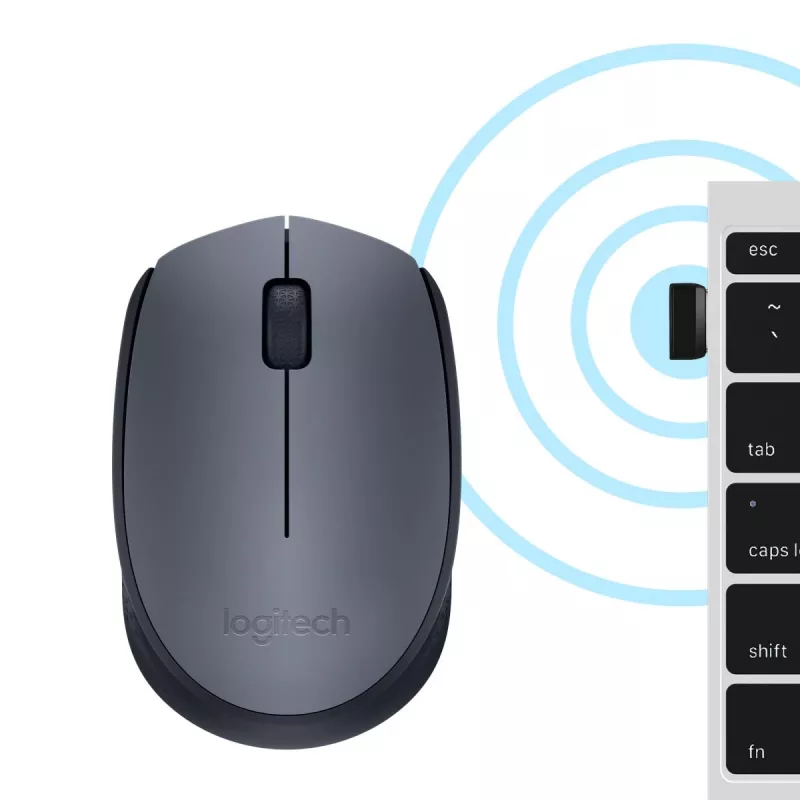 LOGITECH M170 belaidė pelė pilka EMEA