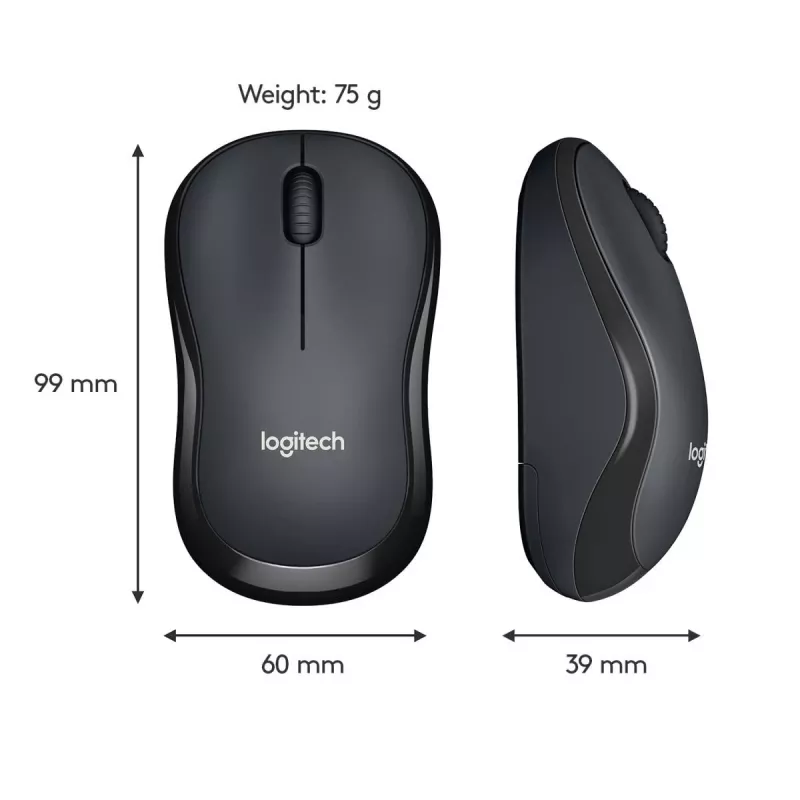 LOGITECH M220 SILENT belaidė tylioji pelė juoda