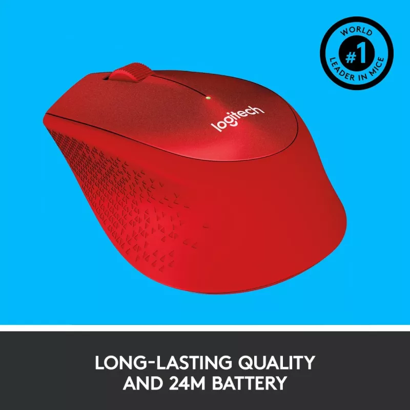 LOGITECH M330 Silent Plus raudona