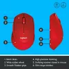 LOGITECH M330 Silent Plus raudona