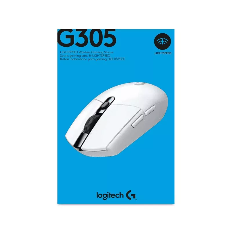 LOGITECH G305 Lightspeed belaidė žaidimų pelė balta