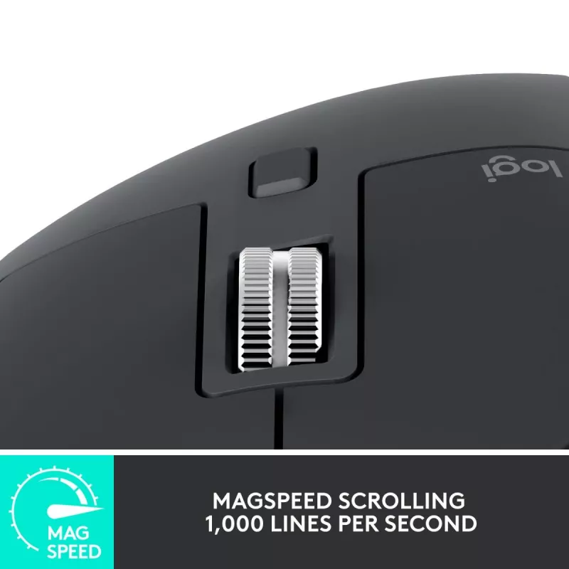 LOGITECH MX Master 3S - Belaidė pelė - Grafitas
