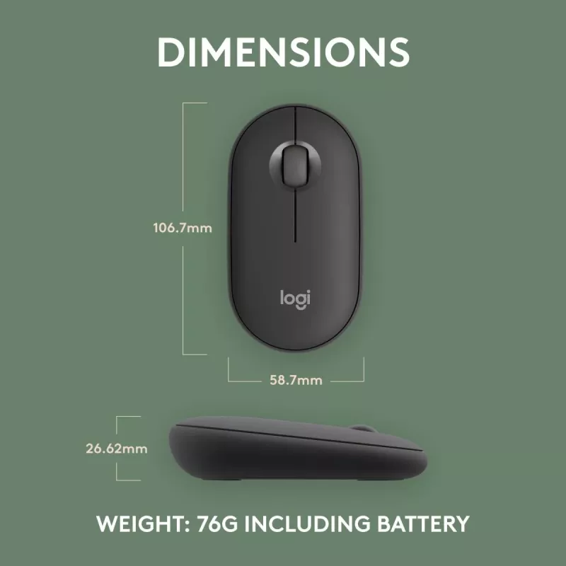 Pelė Logitech M350S Black USB Optinė Belaidė