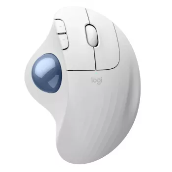 Logitech Ergo Series ERGO M575S - Trackball - ergonomiškas - optinis - 5 mygtukai - belaidis - Bluetooth, 2,4 GHz - Logitech Logi Bolt USB imtuvas - Off White (910-007030)