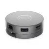 DELL DA310 USB-C kelionių centras 7-in-1, laidinis, USB 3.2 Gen 2 Type-C, 10/100/1000 Mbit/s, sidabrinis, 3840 x 2160 pikseliai