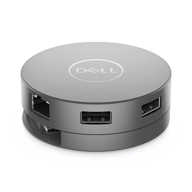 DELL DA310 USB-C kelionių centras 7-in-1, laidinis, USB 3.2 Gen 2 Type-C, 10/100/1000 Mbit/s, sidabrinis, 3840 x 2160 pikseliai