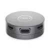 DELL DA310 USB-C kelionių centras 7-in-1, laidinis, USB 3.2 Gen 2 Type-C, 10/100/1000 Mbit/s, sidabrinis, 3840 x 2160 pikseliai