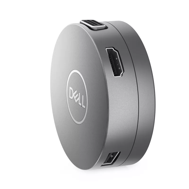 DELL DA310 USB-C kelionių centras 7-in-1, laidinis, USB 3.2 Gen 2 Type-C, 10/100/1000 Mbit/s, sidabrinis, 3840 x 2160 pikseliai