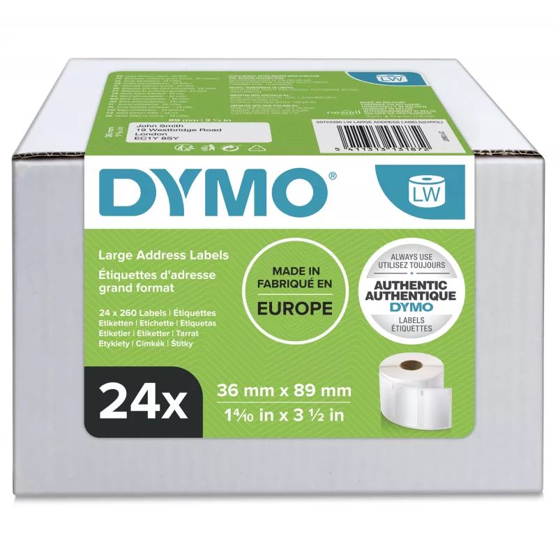 Lipnūs spausdintuvo etikečių rulonai DYMO Large Address Labels S0722390