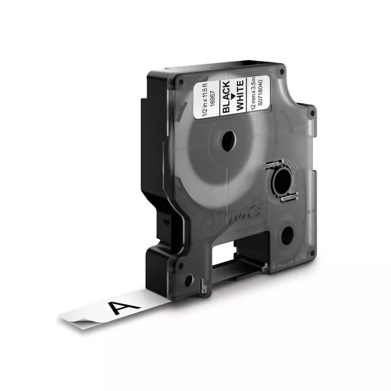 Juostelė etikečių DYMO D1 Durable Black on White 12mm