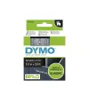 DYMO D1 lipni juosta, baltas spaudinys ant skaidrios juostos, 12 mm x 7 m, skirta LabelManager etikečių spausdintuvams
