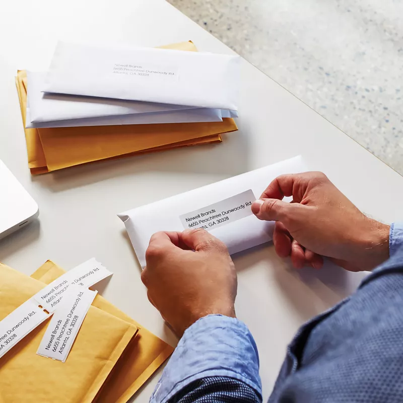 DYMO Authentic LabelWriter dideli adresų lipdukai | 36 mm x 89 mm | lipnūs | 2 ritės po 260 (520 lengvai nuplėšiamų lipdukų) | LabelWriter etikečių spausdintuvams | Pagaminta Europoje