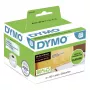DYMO Autentiški LabelWriter dideli adresų lipdukai | 36 mm x 89 mm | Juodas spausdinimas ant skaidrių lipdukų | 2 ritiniai po 130 (260 lengvai nuimamų lipdukų) | Lipnūs | LabelWriter etikečių spausdintuvams