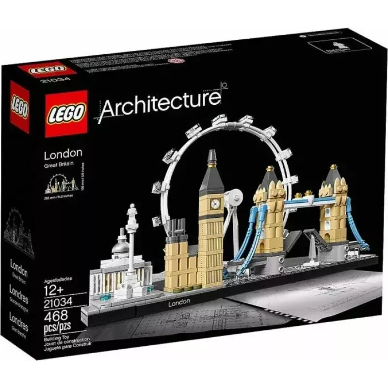 LEGO Architecture London 21034 konstruktorius – 468 dalių, Londono orientyrų modelis