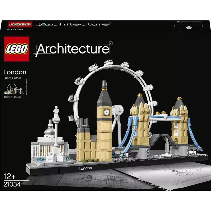 LEGO Architecture London 21034 konstruktorius – 468 dalių, Londono orientyrų modelis