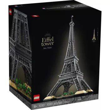 LEGO Icons Eifelio bokštas 10307 konstravimo rinkinys – 10 001 detalė, demonstracinis modelis suaugusiems (18+), 1490 mm aukštis