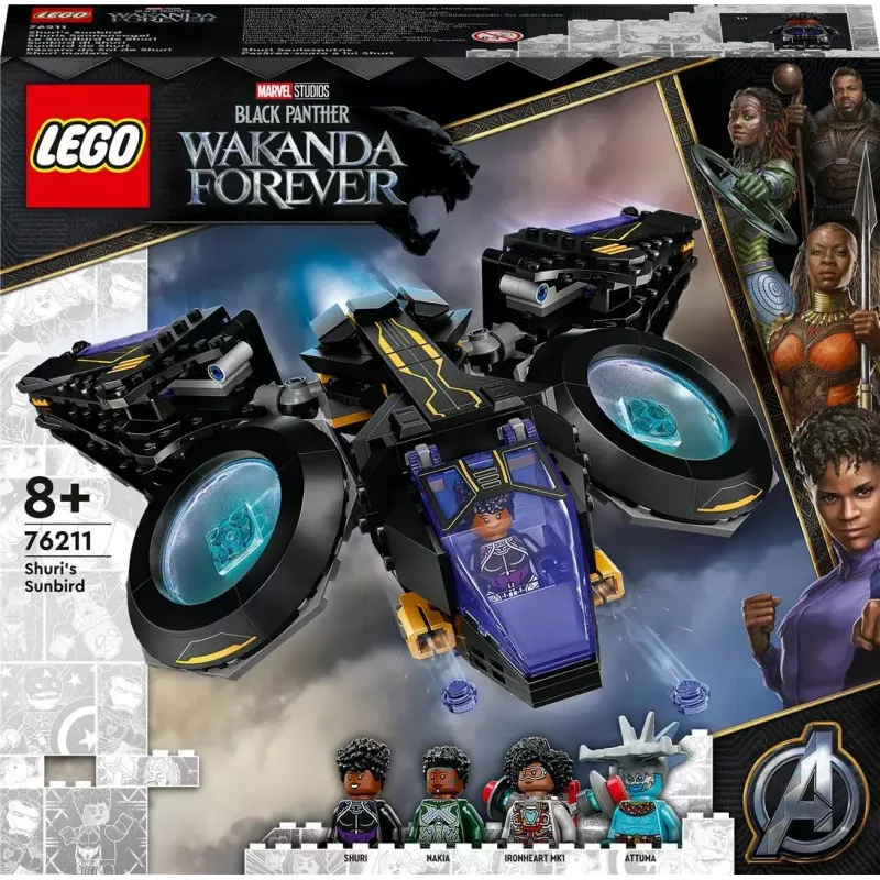 LEGO Marvel rinkinys 76211 Šurio laivas – statomas žaidimų rinkinys su minifigūrėlėmis
