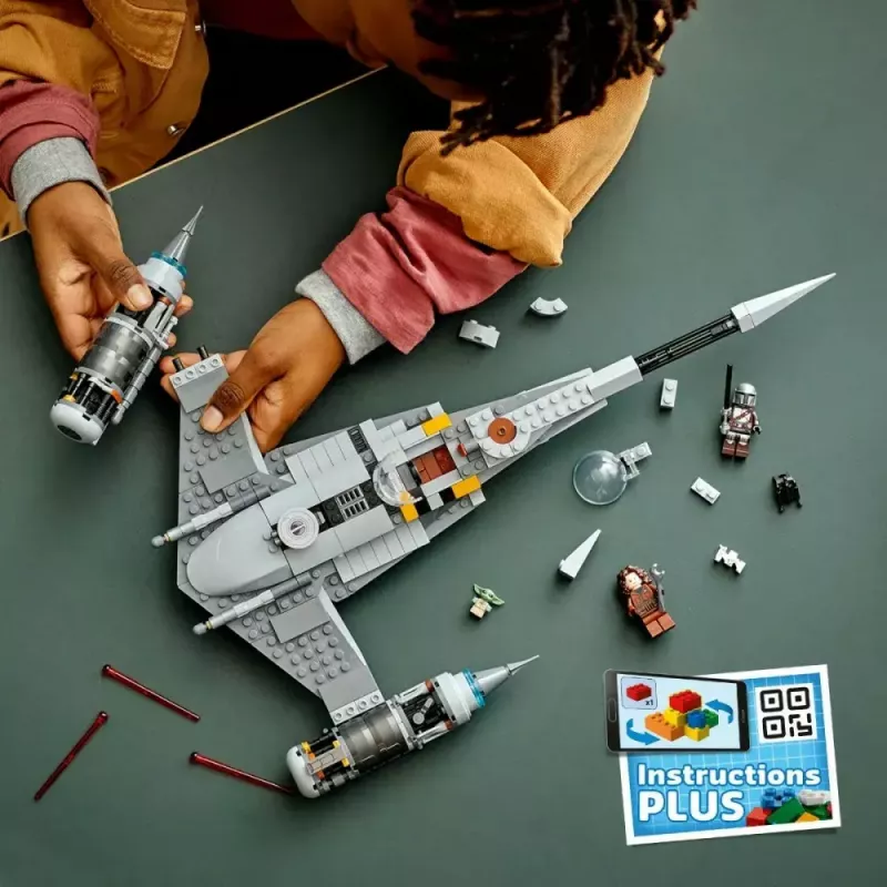 Konstrukcinis žaislas LEGO Star Wars N-1 žvaigždžių naikintuvas su Vaiku (Baby Yoda) figūrėle 75325