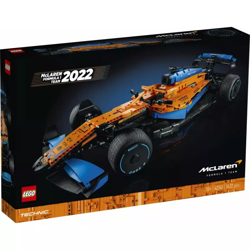 LEGO Technic lenktyninis automobilis McLaren Formula 1 42141 1:10 mastelio modelis