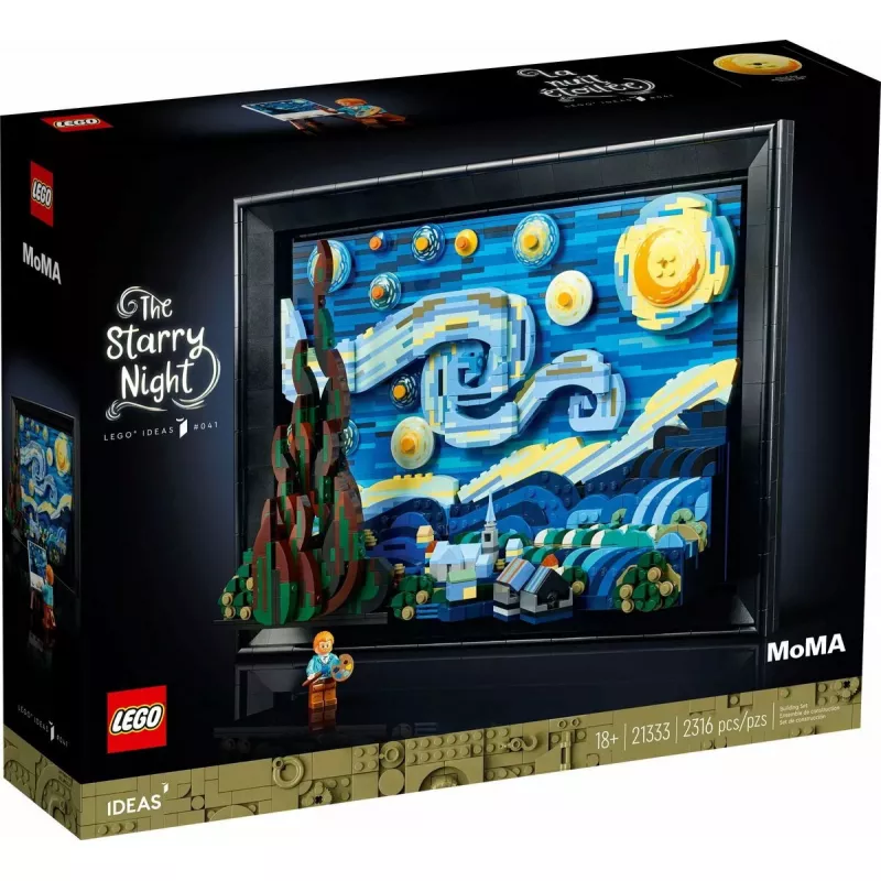 Konstruktorius LEGO 3D replikos modelis Vincent van Gogh Žvaigždėta naktis, Ideas 21333, 2316 dalių, 18+