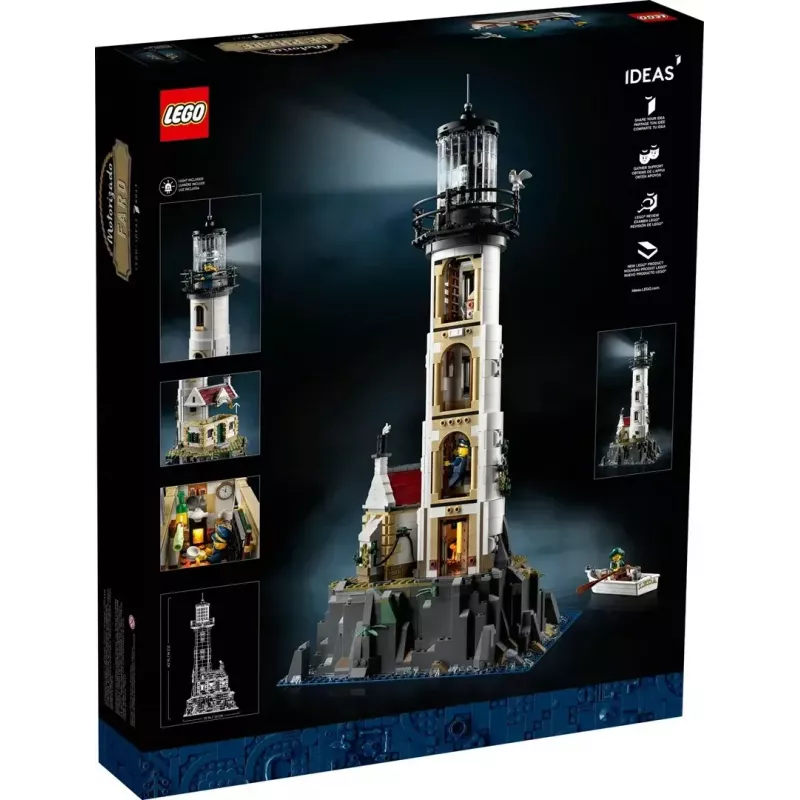 LEGO Ideas 21335 švyturys su varikliu – 2 065 detalės, besisukanti šviesa, 18+