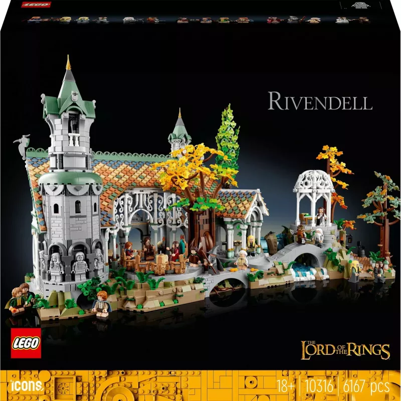 LEGO konstruktorius Žiedų valdovas Rivendeilis 10316 — 6167 dalių, 4,02 kg