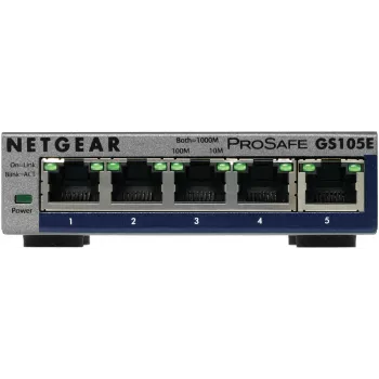 NETGEAR GS105E-200PES tinklo jungiklis Valdomas L2/L3 Gigabit Ethernet (10/100/1000) Pilka