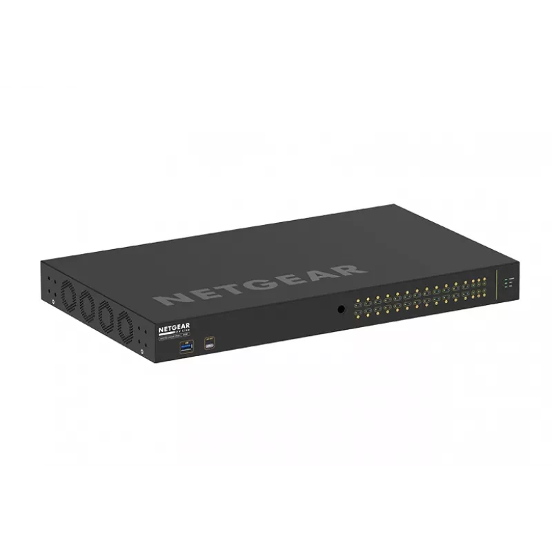 NETGEAR GSM4230P-100EUS tinklo jungiklis Valdomas L2/L3 Gigabit Ethernet (10/100/1000) Power over Ethernet (PoE) 1U Juoda