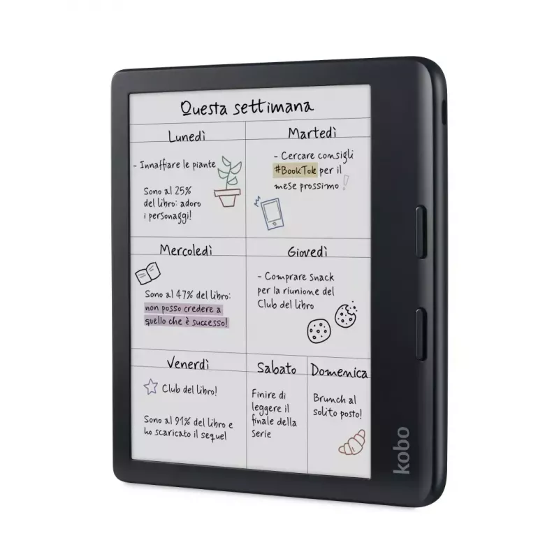 Kobo Libra Colour N428-KU-BK-K-BU 7 colių E Ink Kaleido spalvotas el. knygų skaitytuvas, 32 GB, Wi-Fi