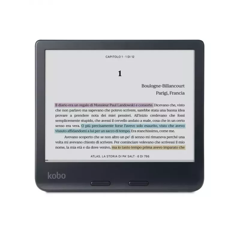 Kobo Libra Colour N428-KU-BK-K-BU 7 colių E Ink Kaleido spalvotas el. knygų skaitytuvas, 32 GB, Wi-Fi