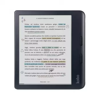 Kobo Libra Colour N428-KU-BK-K-BU 7 colių E Ink Kaleido spalvotas el. knygų skaitytuvas, 32 GB, Wi-Fi