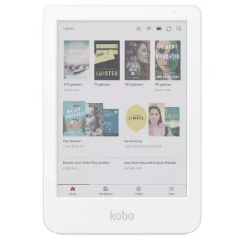 E. knygų skaitytuvas Kobo Clara Colour N367 — 6 colių E Ink Kaleido jutiklinis ekranas, 16 GB, Wi‑Fi, Bluetooth, baltas