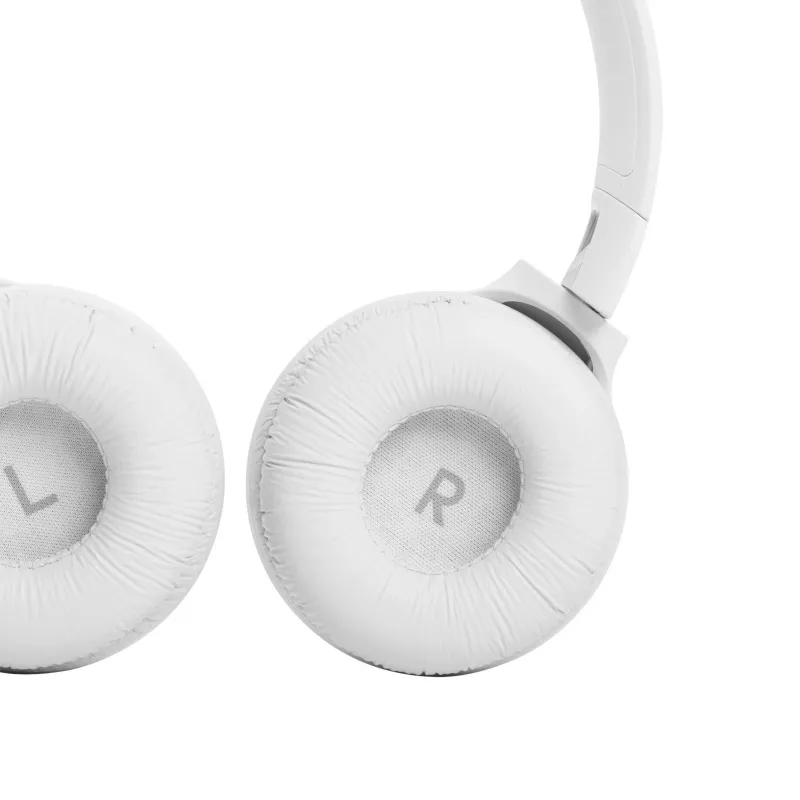JBL Tune 510 WHITE belaidės ausinės, 20–20000 Hz, 40 h baterija, USB-C, baltos