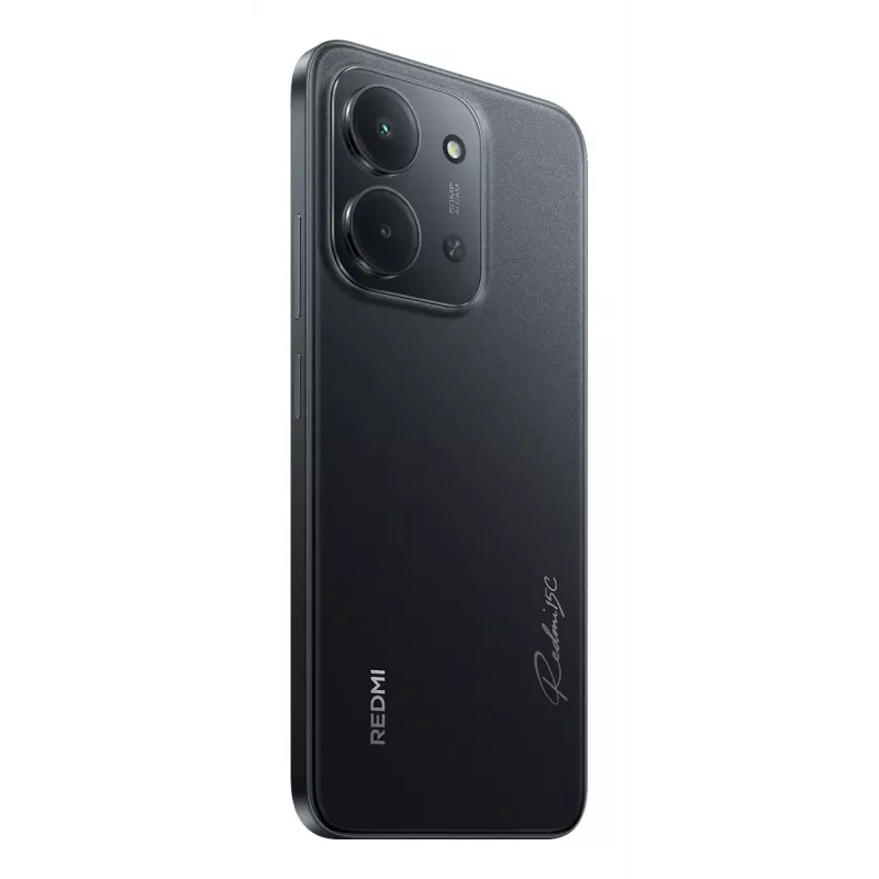 Išmanusis telefonas Xiaomi Redmi 15C 6,9 colio 4 GB RAM 256 GB atminties, MediaTek Helio G81-Ultra, 50 MP dviguba kamera, 6000 mAh, IP64, Juodas