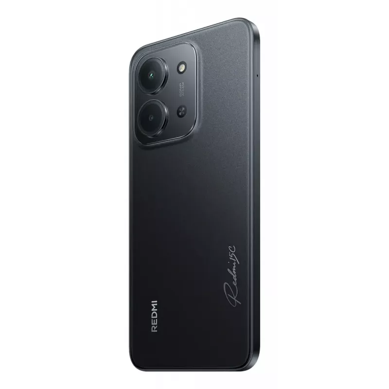 Išmanusis telefonas Xiaomi Redmi 15C 6,9 colio 4 GB RAM 256 GB atminties, MediaTek Helio G81-Ultra, 50 MP dviguba kamera, 6000 mAh, IP64, Juodas