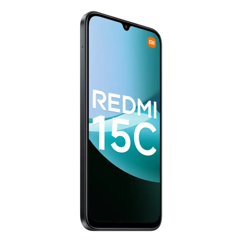 Išmanusis telefonas Xiaomi Redmi 15C 6,9 colio 4 GB RAM 256 GB atminties, MediaTek Helio G81-Ultra, 50 MP dviguba kamera, 6000 mAh, IP64, Juodas