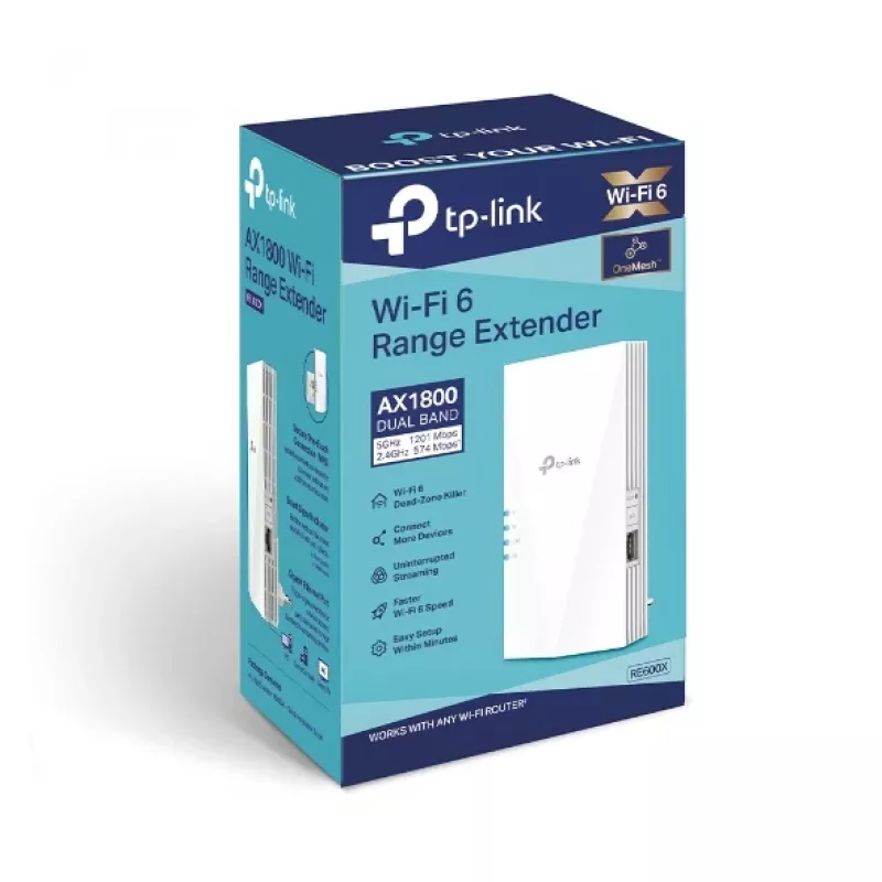 TP-Link RE600X (AX1800) belaidžio tinklo siųstuvas-imtuvas