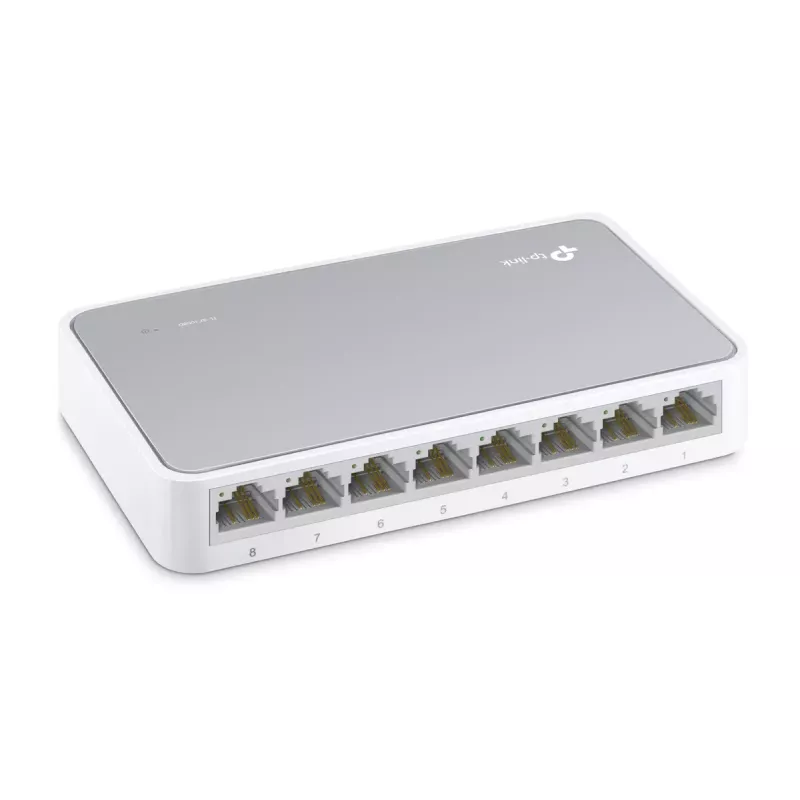 TP-Link TL-SF1008D 8 prievadų nevaldomas Fast Ethernet jungiklis (10/100) baltas