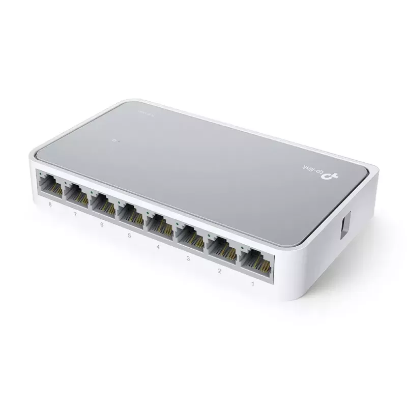 TP-Link TL-SF1008D 8 prievadų nevaldomas Fast Ethernet jungiklis (10/100) baltas