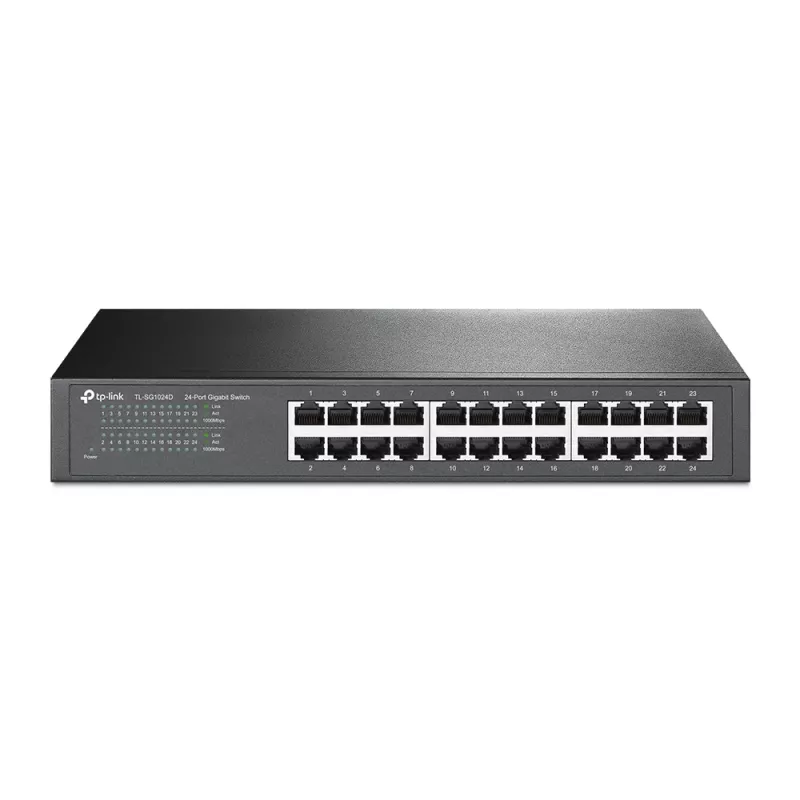 TP-Link TL-SG1024D 24 prievadų Gigabit tinklo jungiklis, nemodifikuojamas, darbalaukio / stovo montavimas